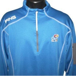 Excellent Ping Kansas Jayhawks Sensor Cool 1/2 Zip Performance Pullover, Large
